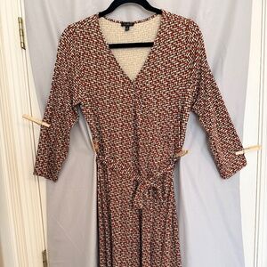 Talbots faux wrap knit dress